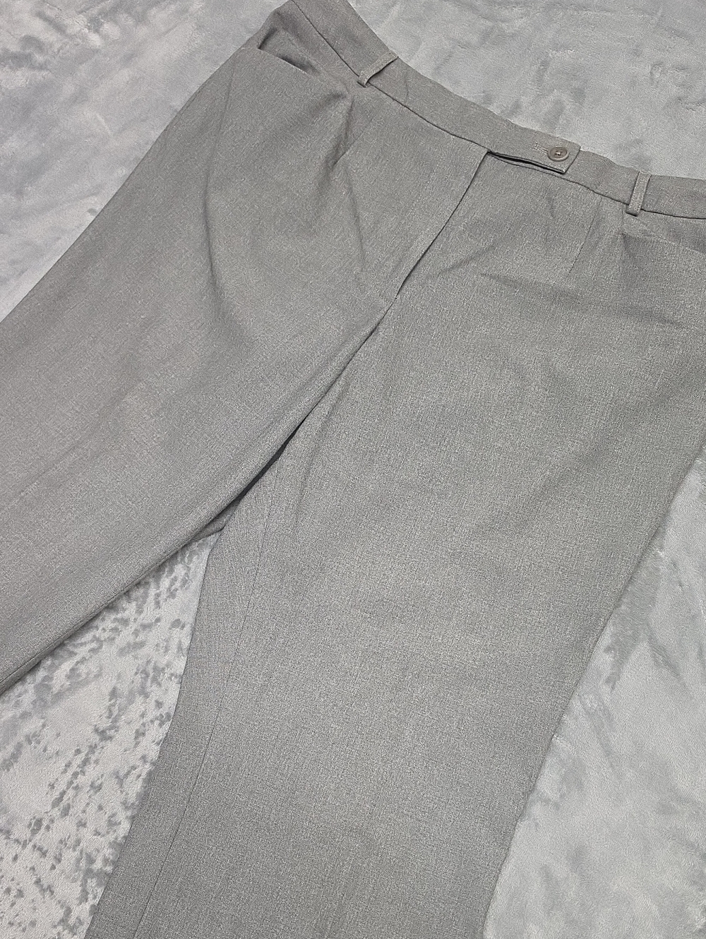 Talbots Gray 16W Pleated Straight-Leg Trousers